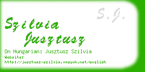 szilvia jusztusz business card